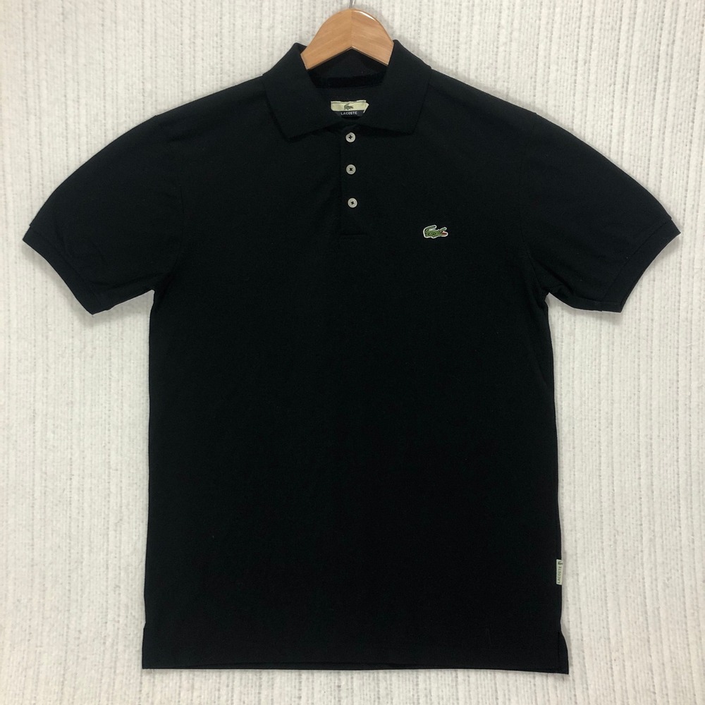 Lacoste Men Black Polo Shirt Short Sleeve Cotton Pique Crocodile Logo Size L 5 - Picture 3 of 9